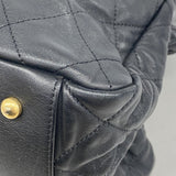 【6fa1261-k】シャネル ハンドバッグ マトラッセ チェーンショルダー インザミックス レザー ブラック ゴールド金具 2wayバッグ【中古】レディース