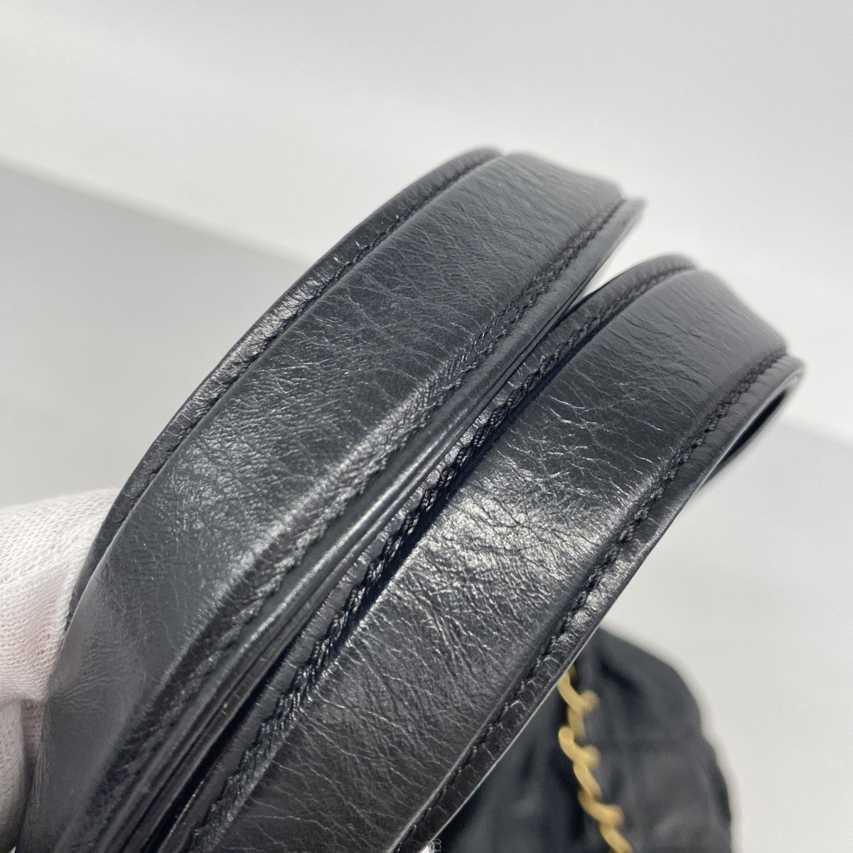 【6fa1261-k】シャネル ハンドバッグ マトラッセ チェーンショルダー インザミックス レザー ブラック ゴールド金具 2wayバッグ【中古】レディース
