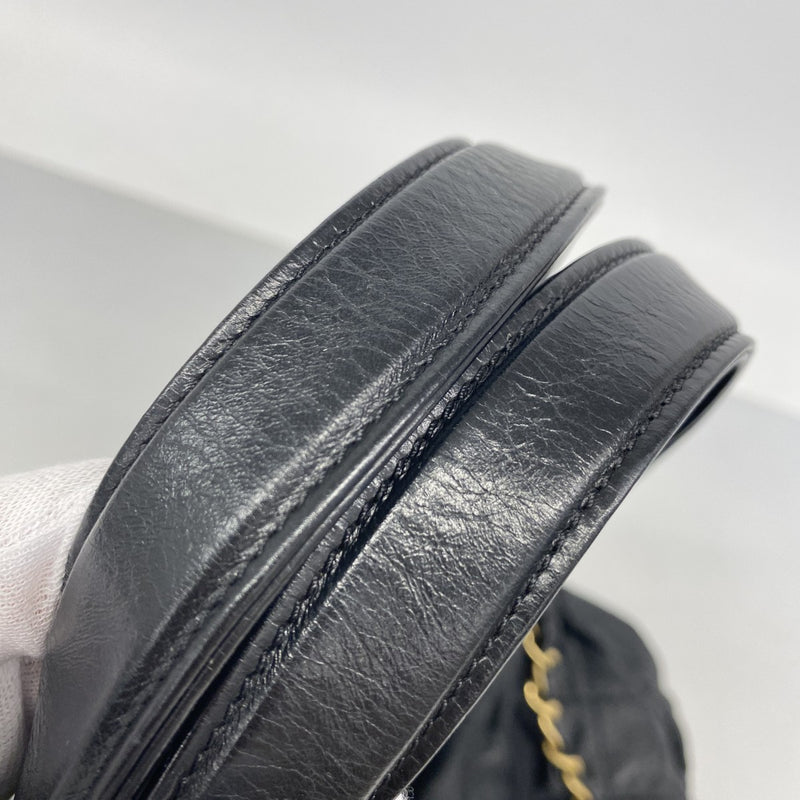 【6fa1261-k】シャネル ハンドバッグ マトラッセ チェーンショルダー インザミックス レザー ブラック ゴールド金具 2wayバッグ【中古】レディース