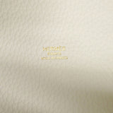 【6fa1272】エルメス ハンドバッグ ピコタンロックPM トリヨンクレマンス ホワイト ゴールド金具 W刻印【中古】レディース