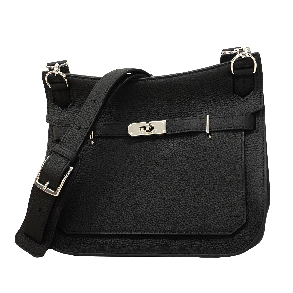 【6fa1276】エルメス ショルダーバッグ ジプシエール28 トリヨンクレマンス ブラック シルバー金具 Z刻印【中古】レディース