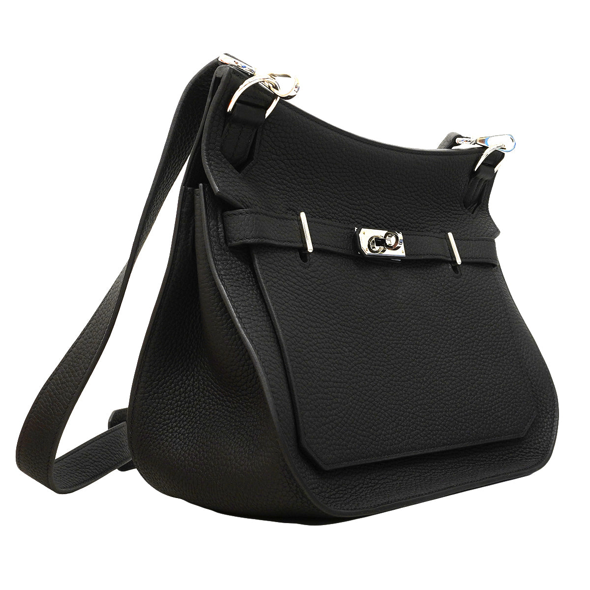 【6fa1276】エルメス ショルダーバッグ ジプシエール28 トリヨンクレマンス ブラック シルバー金具 Z刻印【中古】レディース