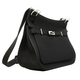 【6fa1276】エルメス ショルダーバッグ ジプシエール28 トリヨンクレマンス ブラック シルバー金具 Z刻印【中古】レディース