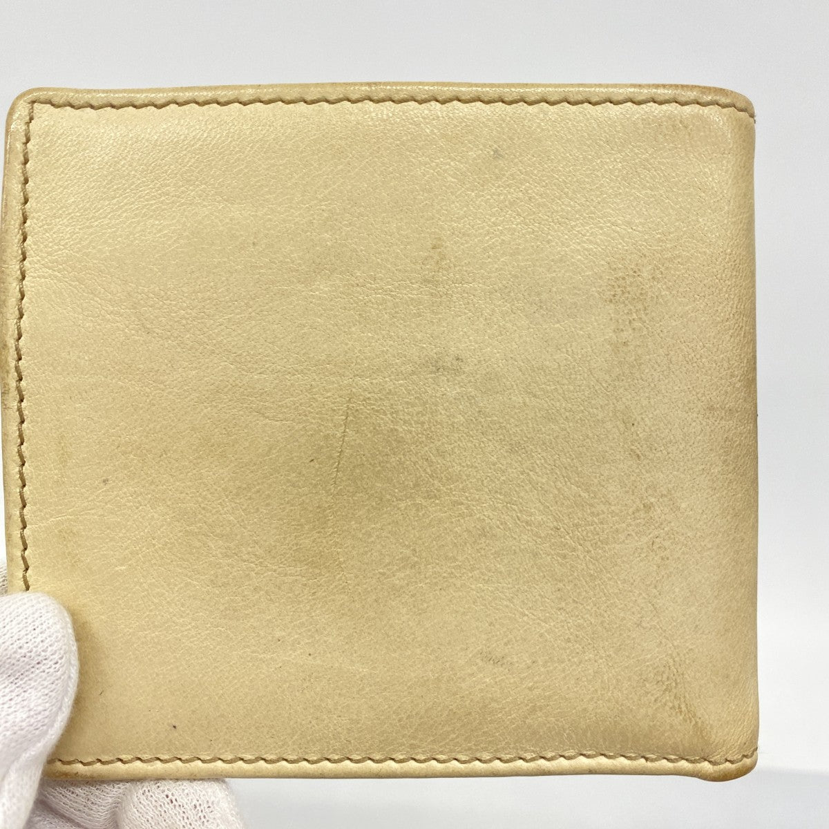 【6fa1277】グッチ 財布 190435 レザー ベージュ【中古】メンズ