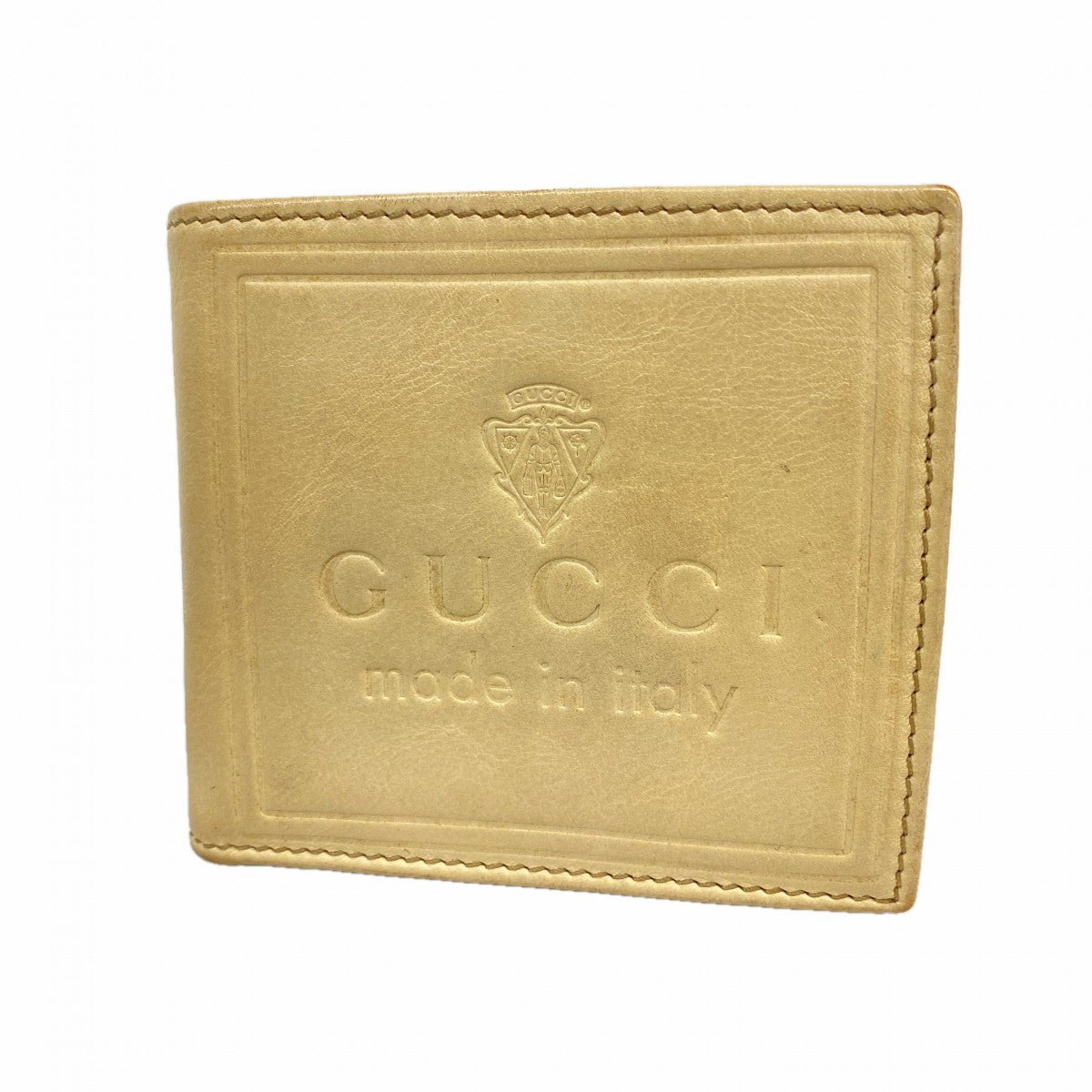 【6fa1277】グッチ 財布 190435 レザー ベージュ【中古】メンズ