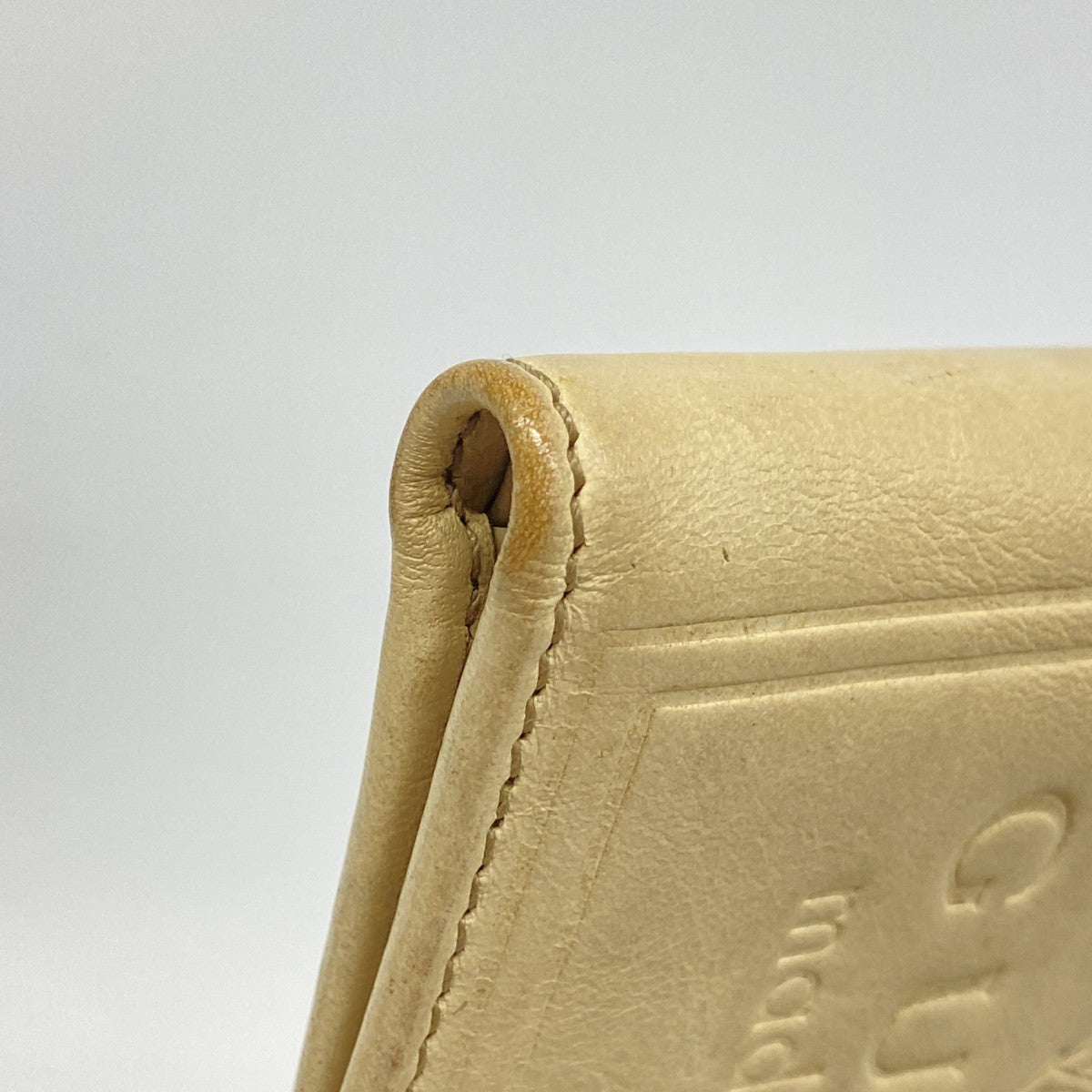 【6fa1277】グッチ 財布 190435 レザー ベージュ【中古】メンズ