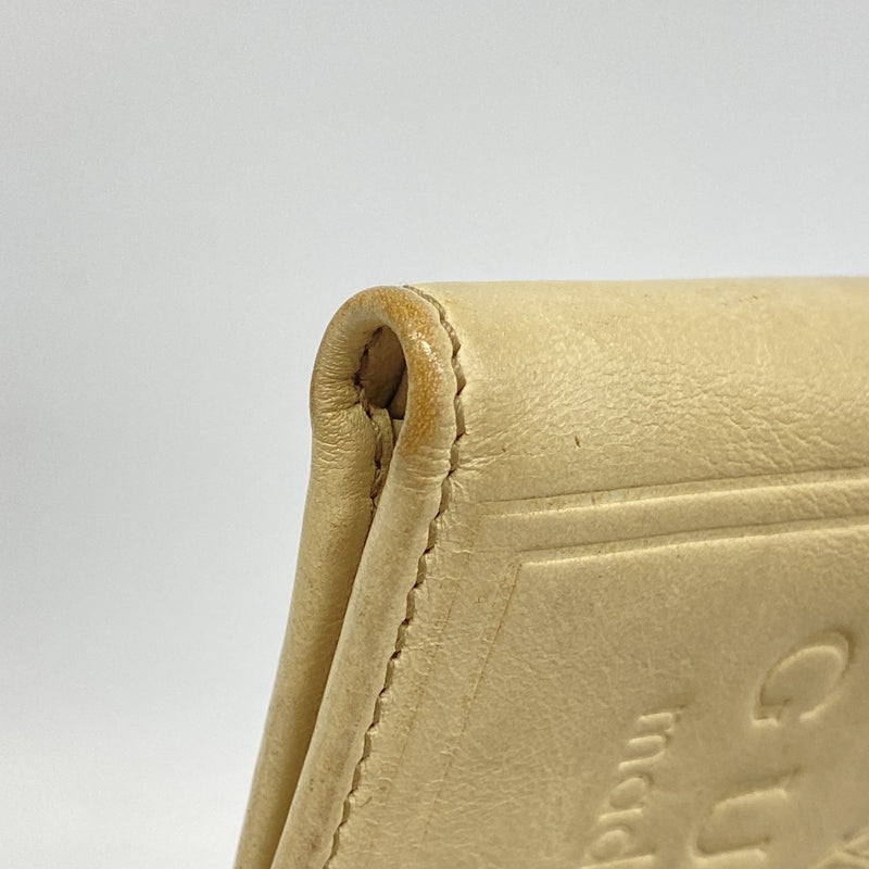 【6fa1277】グッチ 財布 190435 レザー ベージュ【中古】メンズ