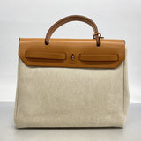 【6fa1278】エルメス ハンドバッグ エールバックPM トワルアッシュ ナチュラル シルバー金具 □E刻印【中古】レディース