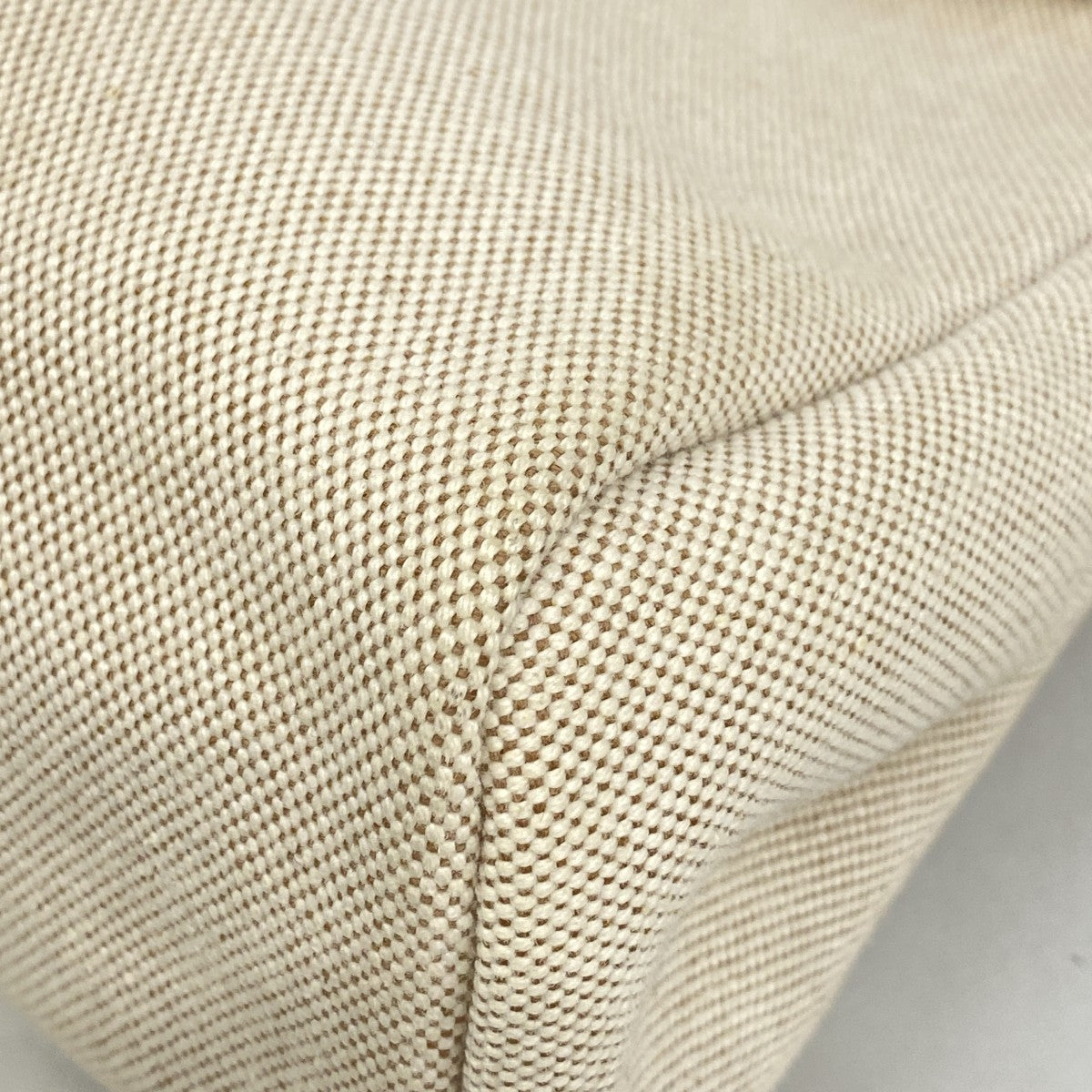 【6fa1278】エルメス ハンドバッグ エールバックPM トワルアッシュ ナチュラル シルバー金具 □E刻印【中古】レディース