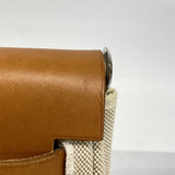 【6fa1278】エルメス ハンドバッグ エールバックPM トワルアッシュ ナチュラル シルバー金具 □E刻印【中古】レディース