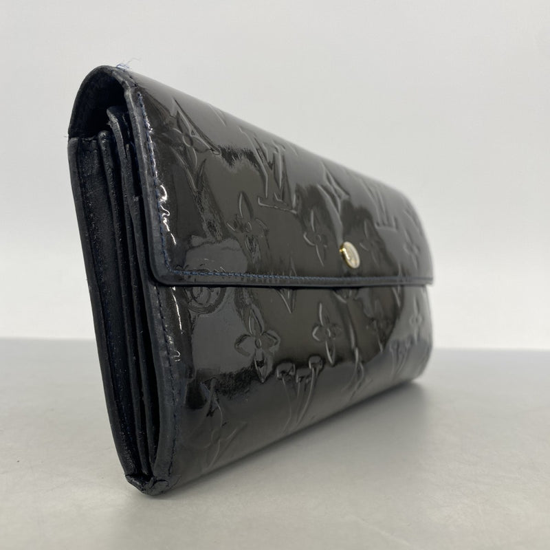 【6fa1285】ルイヴィトン 長財布 ヴェルニ ポルトフォイユサラ M91464 ブルーアンフィニ【中古】レディース
