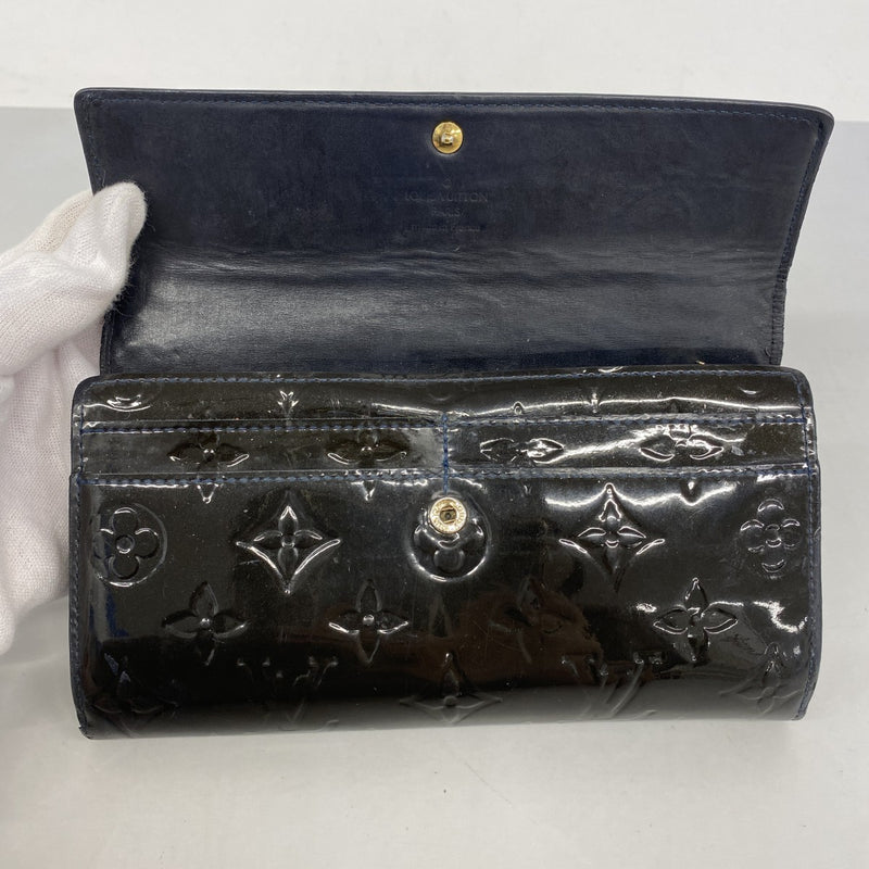 【6fa1285】ルイヴィトン 長財布 ヴェルニ ポルトフォイユサラ M91464 ブルーアンフィニ【中古】レディース