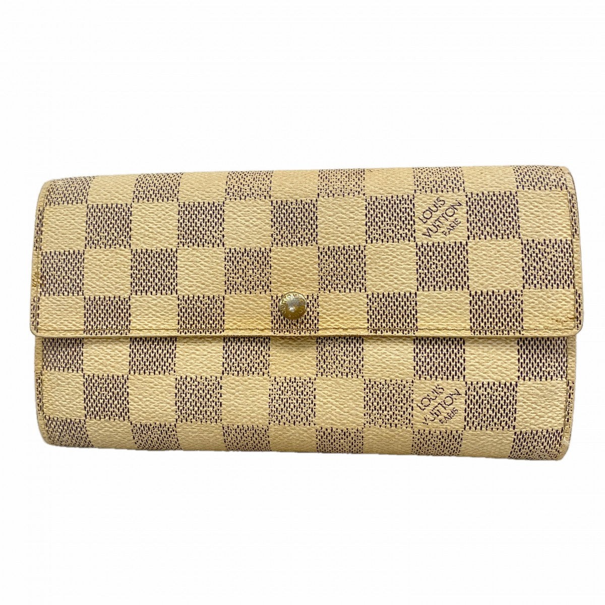 【6fa1294】ルイヴィトン 長財布 ダミエ・アズール ポルトフォイユサラ N61735 ホワイト【中古】レディース