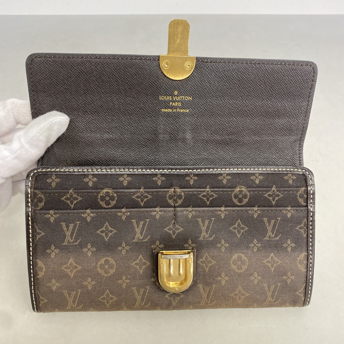 【6fa1302】ルイヴィトン 長財布 モノグラム・イディール ポルトフォイユサラ M63006 フザン【中古】レディース