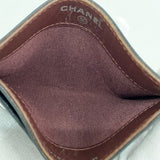 【6fa1305】シャネル カードケース マトラッセ ラムスキン ブラック シルバー金具【中古】レディース