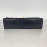 【6fa1307】シャネル ショルダーバッグ マトラッセ Wフラップ Wチェーン ラムスキン ブラック ゴールド金具【中古】レディース