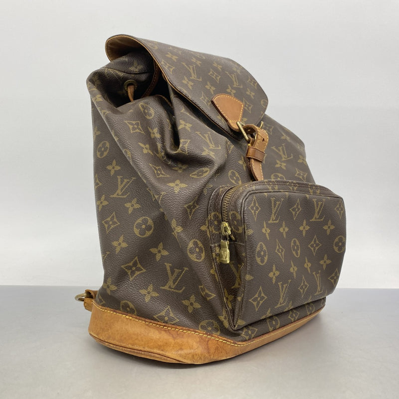 【6fa1315】ルイヴィトン リュック・デイパック モノグラム モンスリGM M51135 ブラウン【中古】レディース