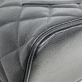 【6fa1318-h】シャネル トートバッグ 復刻トート キャビアスキン ブラック ゴールド金具【中古】レディース