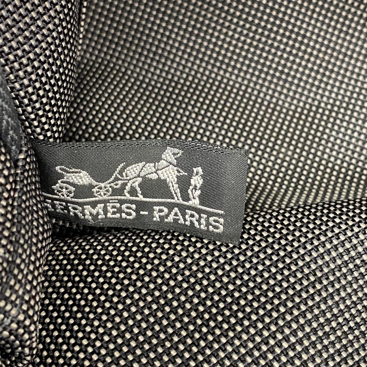 【6fa1321】エルメス トートバッグ エールラインMM キャンバス グレー シルバー金具【中古】レディース