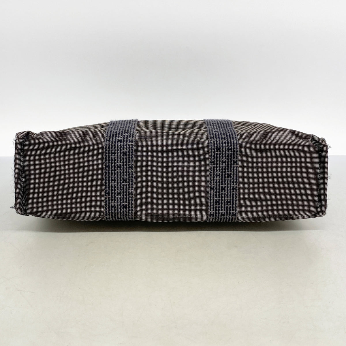 【6fa1321】エルメス トートバッグ エールラインMM キャンバス グレー シルバー金具【中古】レディース