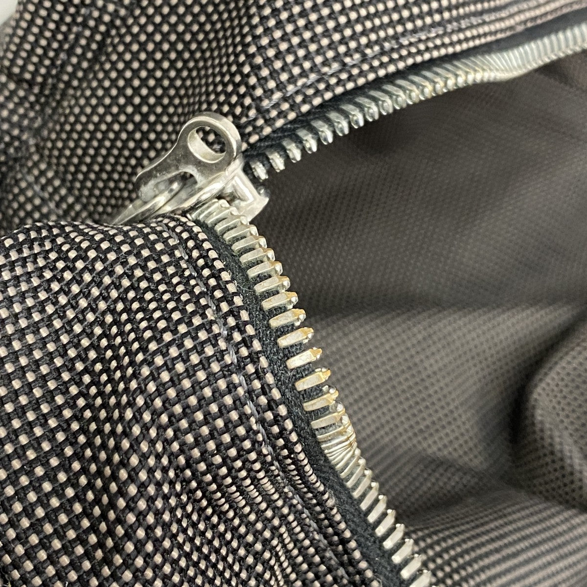 【6fa1321】エルメス トートバッグ エールラインMM キャンバス グレー シルバー金具【中古】レディース