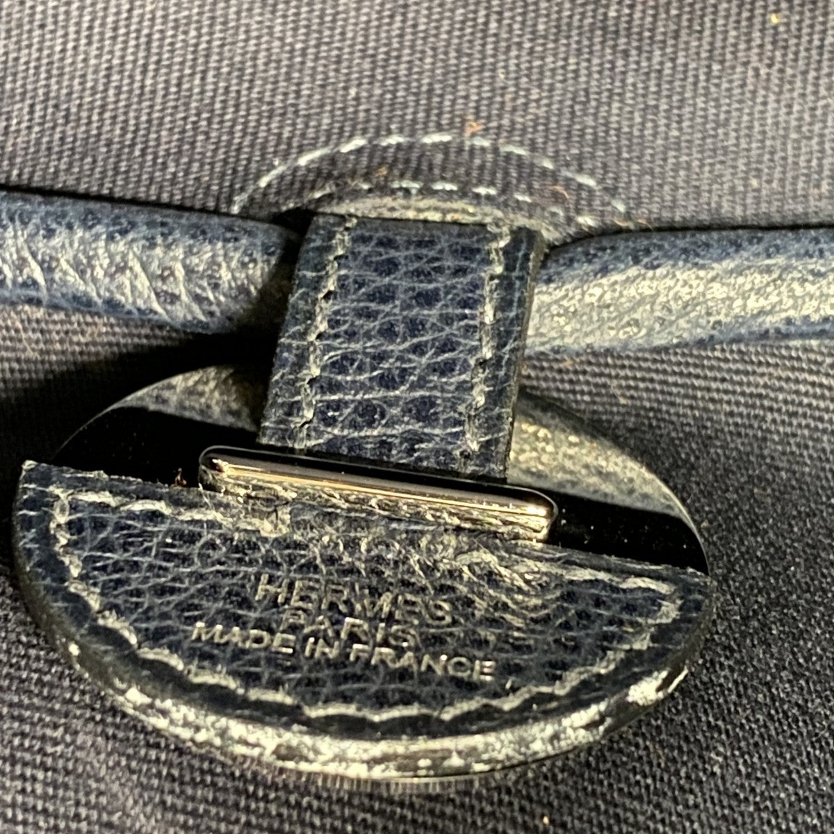 【6fa1322】エルメス ショルダーバッグ コロラドMM ヴァッシュリエジェ ネイビー シルバー金具 □I刻印【中古】レディース