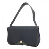 【6fa1322】エルメス ショルダーバッグ コロラドMM ヴァッシュリエジェ ネイビー シルバー金具 □I刻印【中古】レディース