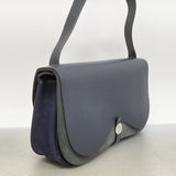 【6fa1322】エルメス ショルダーバッグ コロラドMM ヴァッシュリエジェ ネイビー シルバー金具 □I刻印【中古】レディース