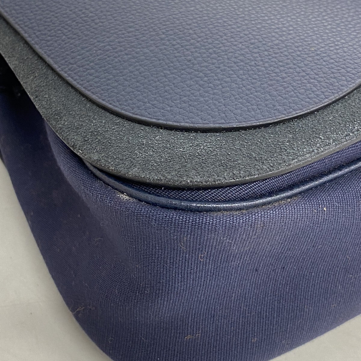 【6fa1322】エルメス ショルダーバッグ コロラドMM ヴァッシュリエジェ ネイビー シルバー金具 □I刻印【中古】レディース