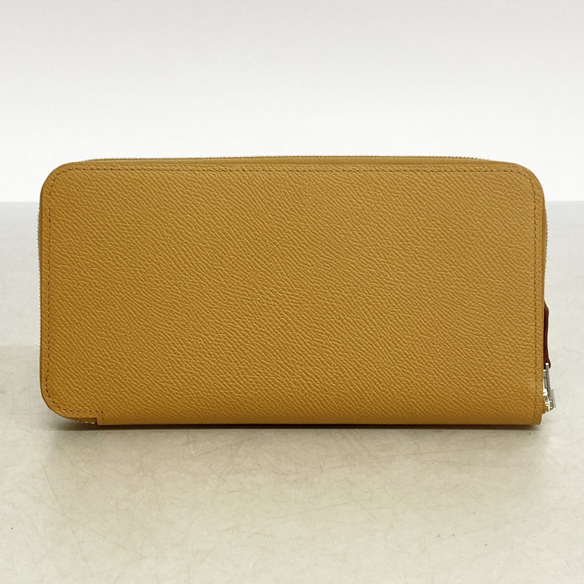 【6fa1323】エルメス 長財布 アザップロングシルクイン ヴォーエプソン チャイ シルバー金具 G刻印【中古】メンズ レディース ユニセックス