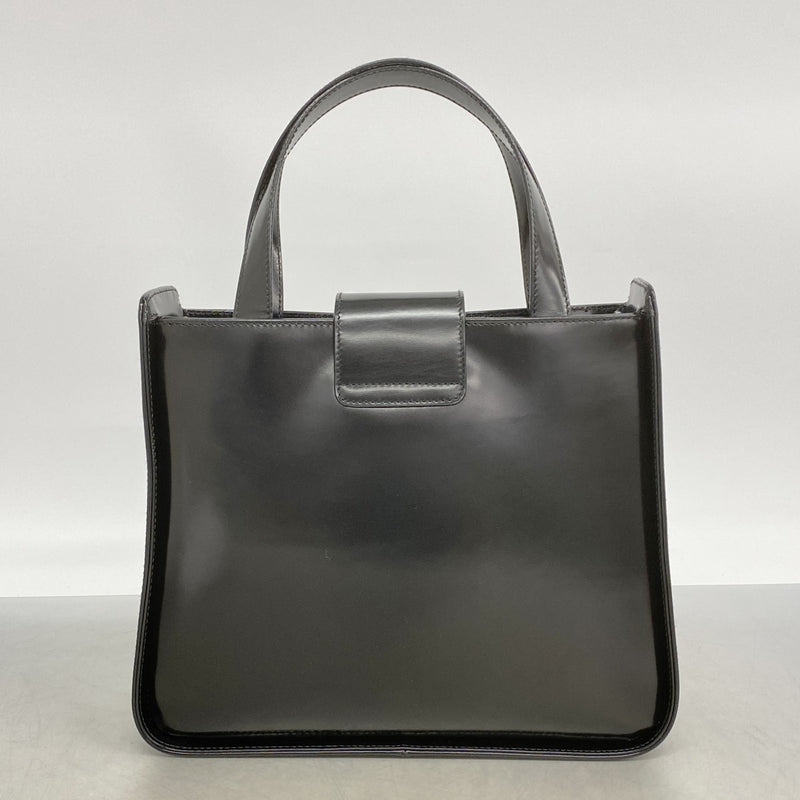 【6fa1328】サルヴァトーレフェラガモ ハンドバッグ ヴァラ レザー ブラック ゴールド金具【中古】レディース