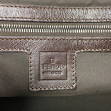 【6fa1330】フェンディ ハンドバッグ ズッカ ナイロンキャンバス ブラウン シルバー金具【中古】レディース