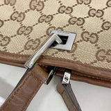 【6fa1337】グッチ トートバッグ GGキャンバス 31243 キャンバス ブラウン シルバー金具【中古】レディース