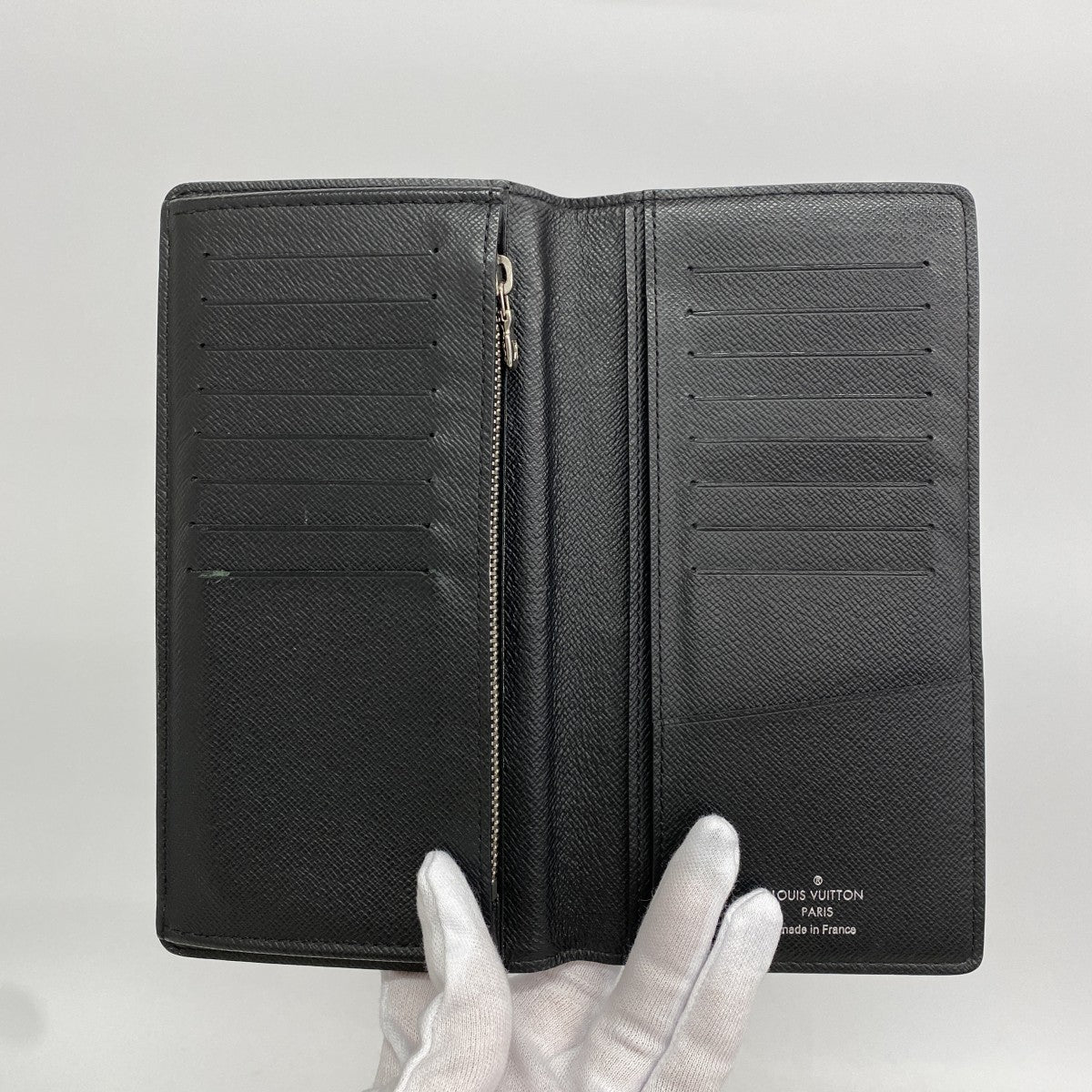 【6fa1342】ルイヴィトン 長財布 ダミエ・グラフィット ポルトフォイユブラザ N62665 ブラック【中古】メンズ