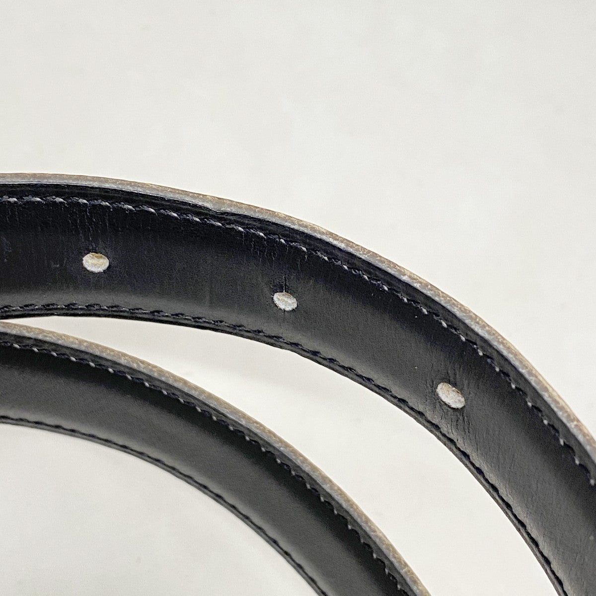 【6fa1344】エルメス ベルト コンスタンスベルト ボックスカーフ クシュベル ブラック ゴールド ゴールド金具 □B刻印【中古】レディース