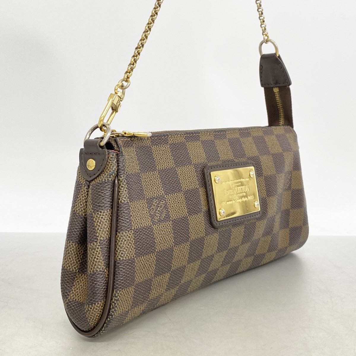 【6fa1355】ルイヴィトン ハンドバッグ ダミエ エヴァ N55213 エベヌ【中古】レディース