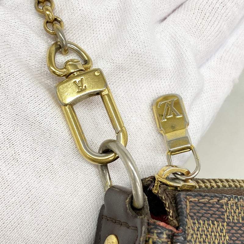【6fa1355】ルイヴィトン ハンドバッグ ダミエ エヴァ N55213 エベヌ【中古】レディース