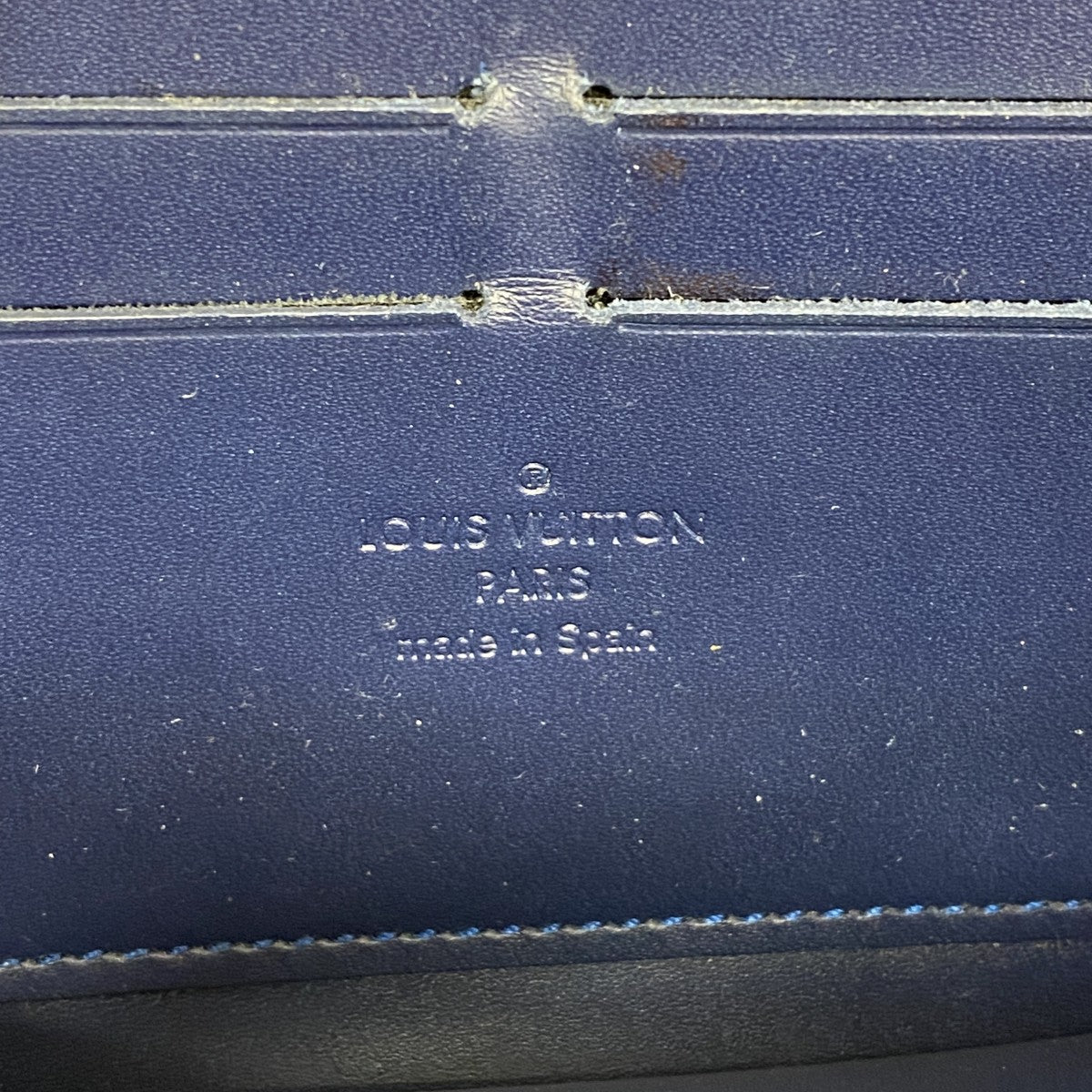 【6fa1357】ルイヴィトン 長財布 ヴェルニ ジッピーウォレット M90047 グランブルー【中古】レディース