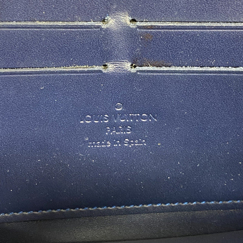 【6fa1357】ルイヴィトン 長財布 ヴェルニ ジッピーウォレット M90047 グランブルー【中古】レディース