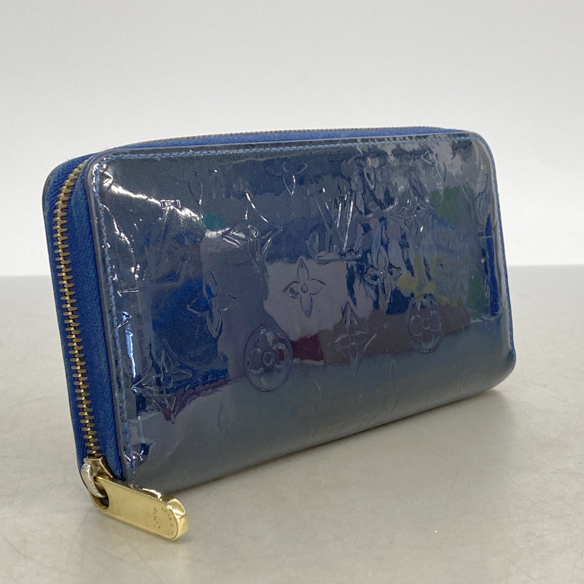 【6fa1357】ルイヴィトン 長財布 ヴェルニ ジッピーウォレット M90047 グランブルー【中古】レディース