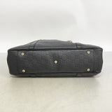【6fa1367】グッチ トートバッグ グッチシマ 232957 レザー ブラック ゴールド/シルバー金具【中古】レディース
