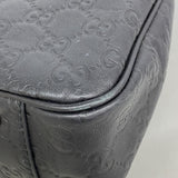 【6fa1367】グッチ トートバッグ グッチシマ 232957 レザー ブラック ゴールド/シルバー金具【中古】レディース