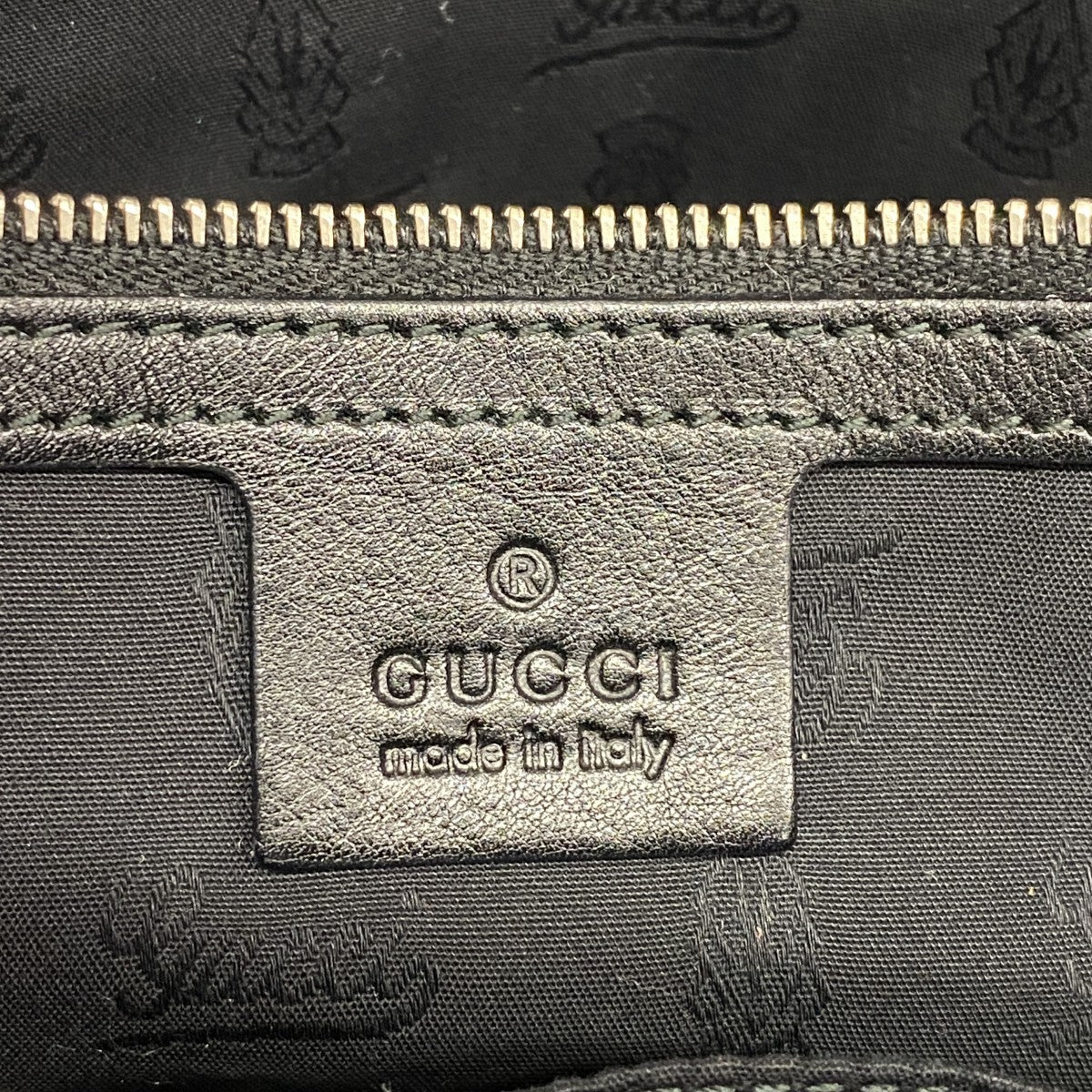 【6fa1367】グッチ トートバッグ グッチシマ 232957 レザー ブラック ゴールド/シルバー金具【中古】レディース
