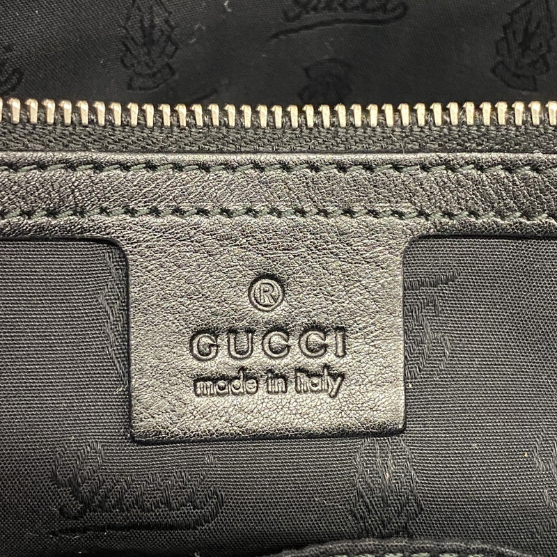 【6fa1367】グッチ トートバッグ グッチシマ 232957 レザー ブラック ゴールド/シルバー金具【中古】レディース