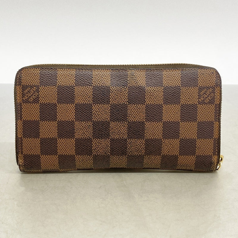 【6fa1374】ルイヴィトン 長財布 ダミエ ジッピーウォレット N60015 エベヌ【中古】レディース