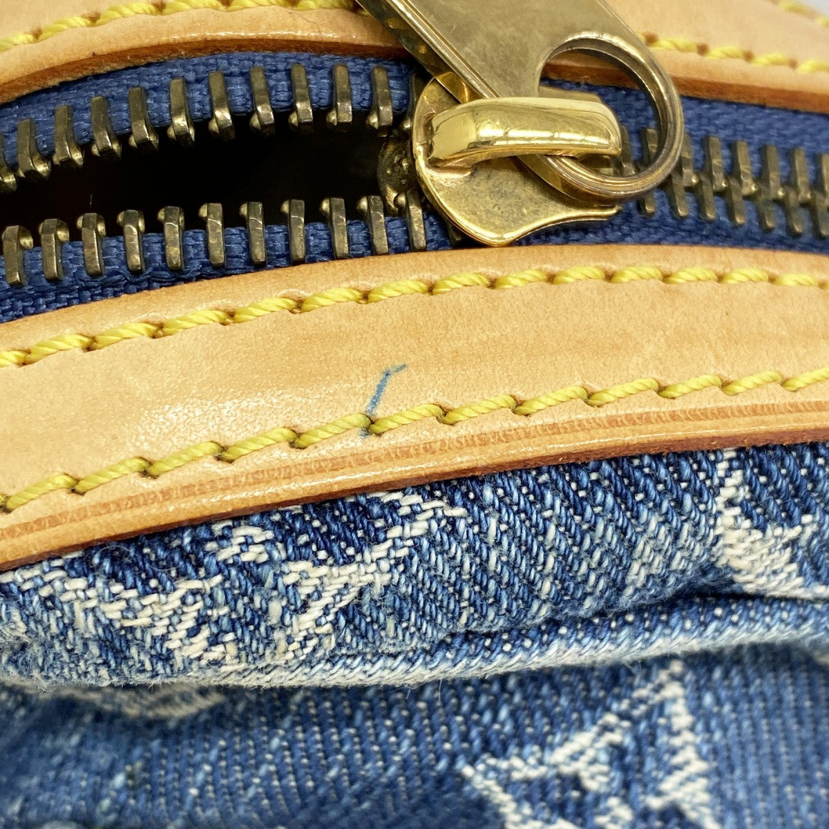 【6fa1379-k】ルイヴィトン ショルダーバッグ モノグラム・デニム カメラバッグ M95348 ブルー【中古】レディース