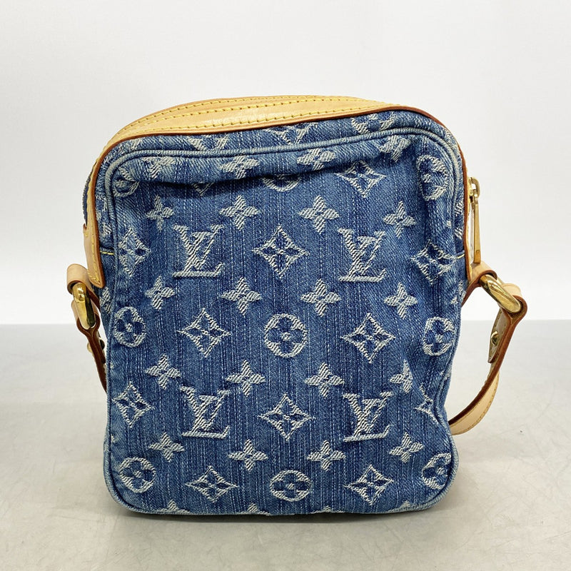 【6fa1379-k】ルイヴィトン ショルダーバッグ モノグラム・デニム カメラバッグ M95348 ブルー【中古】レディース