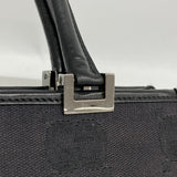 【6fa1382-k】グッチ ハンドバッグ GGキャンバス/ジャッキー 002 1065 キャンバス ブラック シルバー金具【中古】レディース