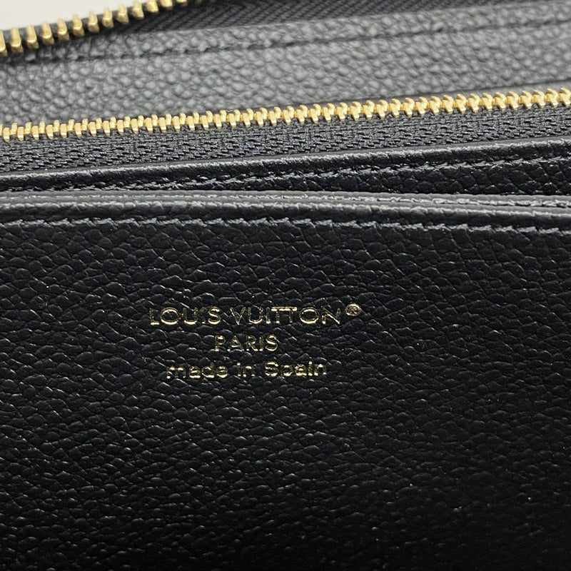 【6fa1391】ルイヴィトン 長財布 モノグラム・アンプラント ジッピーウォレット M61864 ノワール【中古】レディース