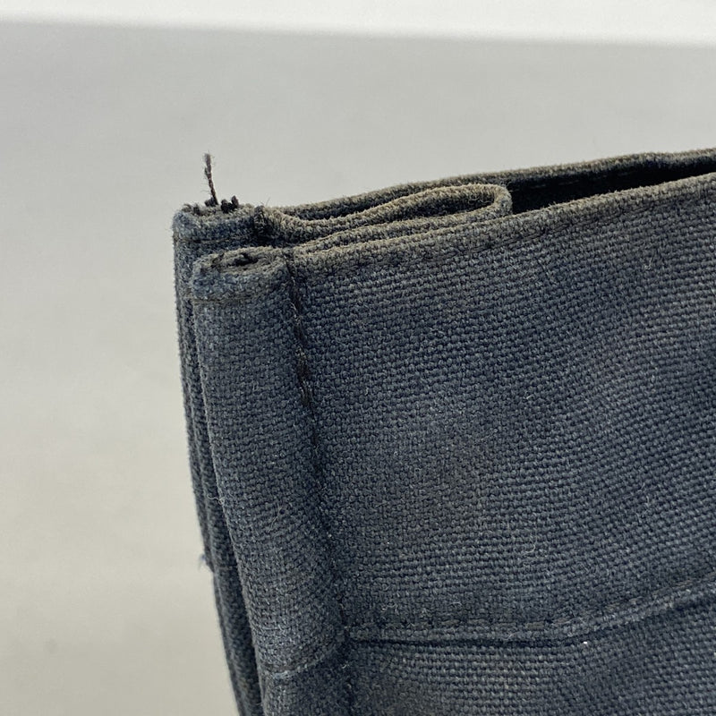 【6fa1394-k】エルメス ハンドバッグ フールトゥPM キャンバス ブラック グレー シルバー金具【中古】メンズ レディース ユニセックス
